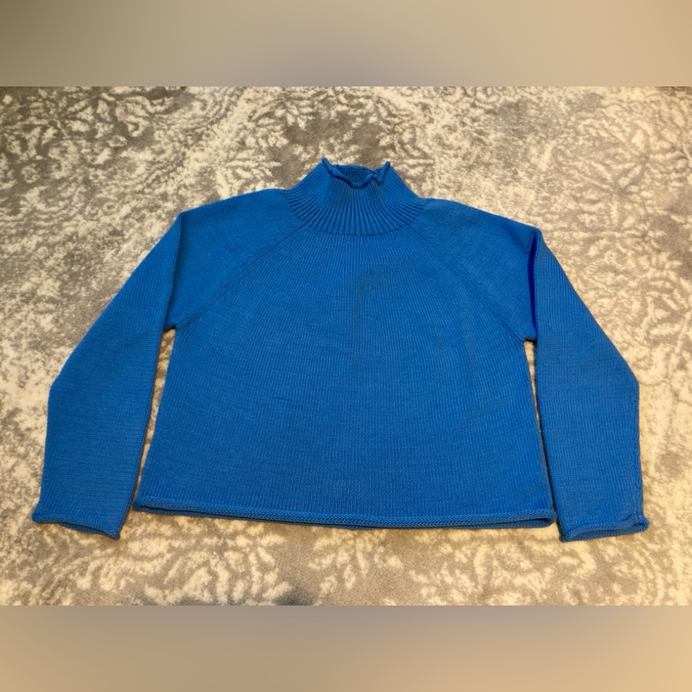 J. Crew Vibrant Blue Knit Pullover